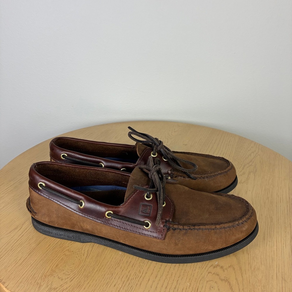 Sperry Top Sider Leeward 2-Eye Boat Shoes Mens 11 Casual Preppy Fall Nautical